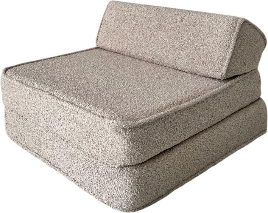 MOJE Bouclé Lounger Bouclé Beige