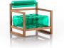 MOJOW Fauteuil Yoko Wood Frame Green - Thumbnail 2