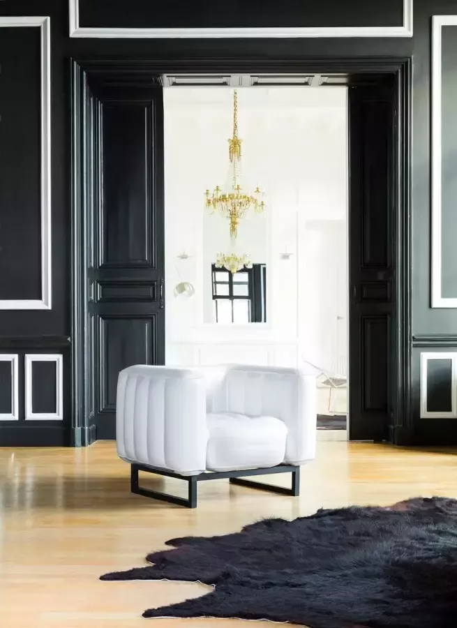 MOJOW Fauteuil Yomi Black Frame White