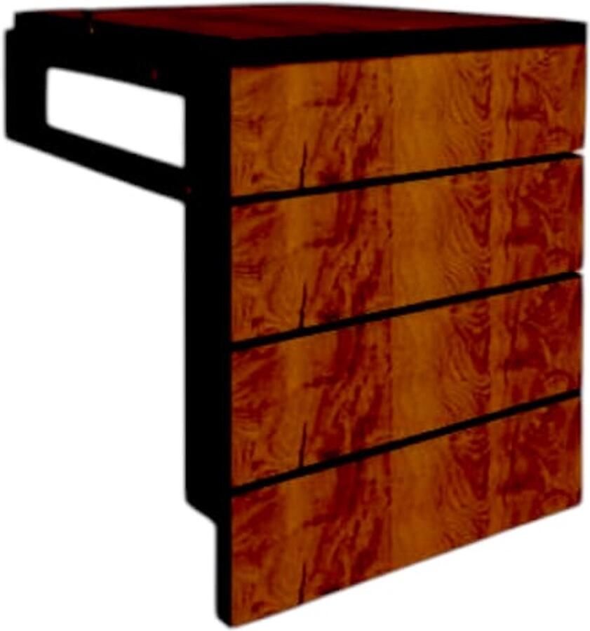 Moka Park Krukje Badkamerkrukje Opklapbaar Douchekruk Badkamerkruk Douchezitting Wandmontage Krukje Opklapbaar kruk Gehandicapten Krukje Bruin - Foto 2