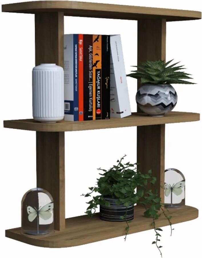 Moka Park Multifunctionele plank Boekenkast voor jeugdkamer Accessoire Keukenplank Bruin