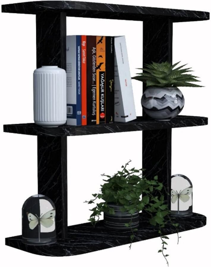 Moka Park Multifunctionele plank Boekenkast voor jeugdkamer Accessoire Keukenplank Zwart