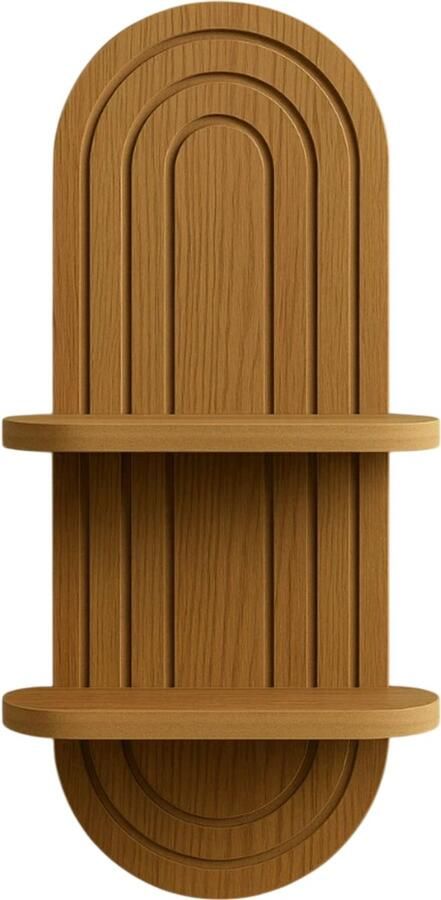 Moka Park Wandplank Decoratieve Plank Multifunctionele Plank Wandplank 70x29 cm Bruin