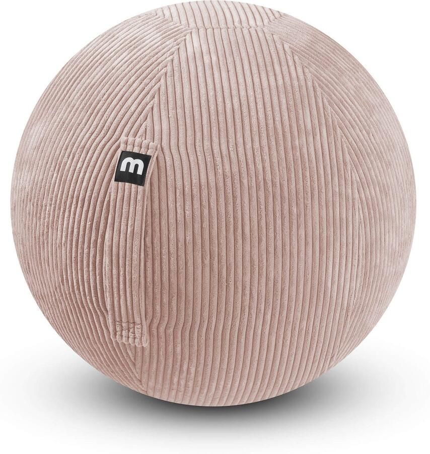 Mokebo koord Zitbal ergonomisch 'Der Sportliche' Bureaustoel alternatief Gymnastics Ball gemaakt van Stof Pezziball Yogabal met Pomp in oudroze
