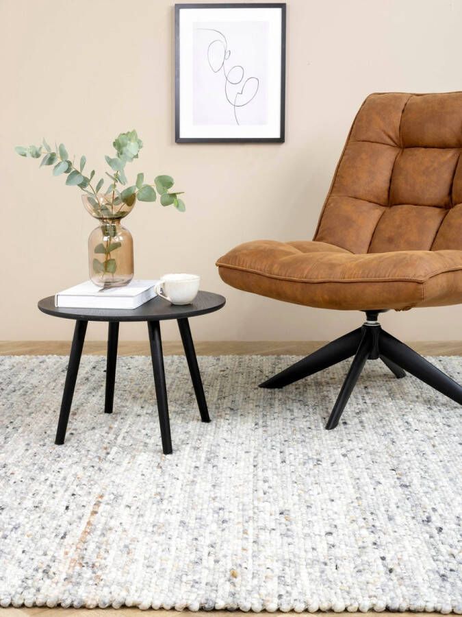 MOMO Rugs Bellano 37 Vloerkleed 170x240 Rechthoek Laagpolig Structuur Tapijt Industrieel Grijs Zwart - Foto 2