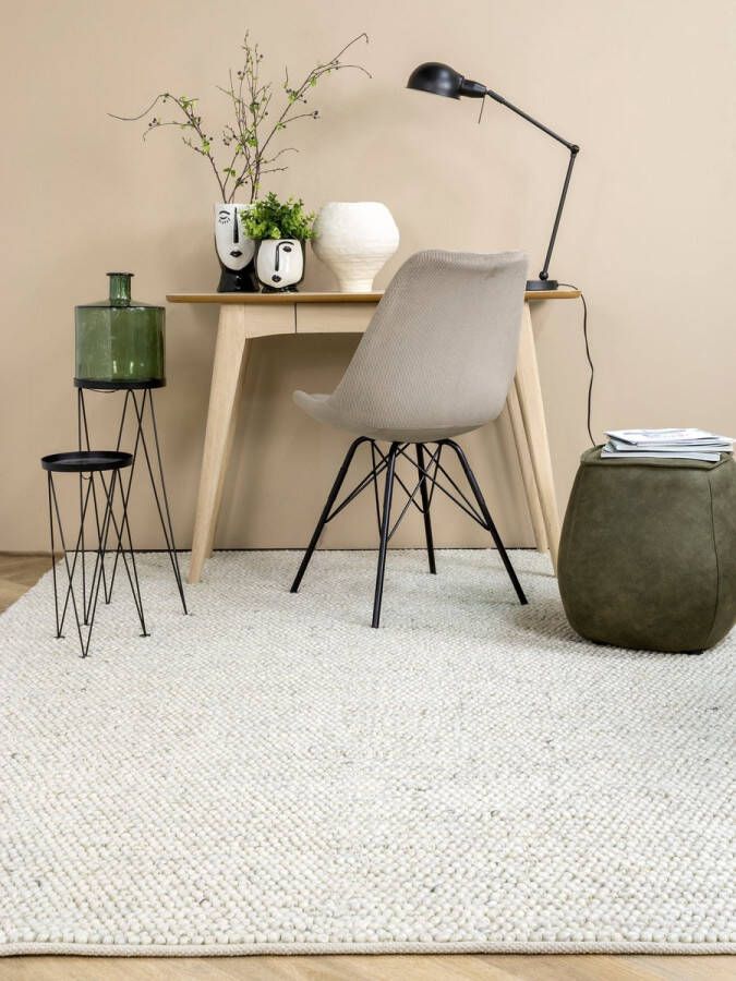 MOMO Rugs Bubbles Grey Vloerkleed 140x200 Rechthoek Laagpolig Structuur Tapijt Modern Beige Grijs