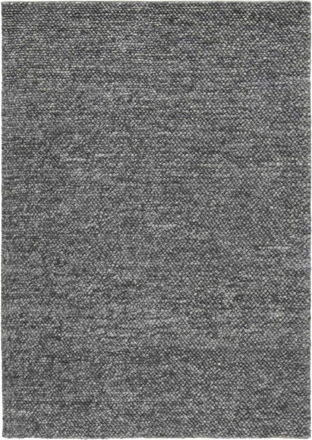 MOMO Rugs Drops Dark Grey Vloerkleed 140x200 Rechthoek Laagpolig Structuur Tapijt Industrieel Antraciet Grijs - Foto 3