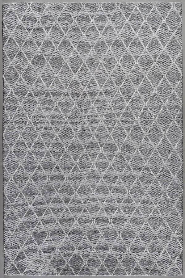 MOMO Rugs Stockholm CH8 Vloerkleed 160x230 Rechthoek Laagpolig Structuur Tapijt Landelijk Grijs Wit