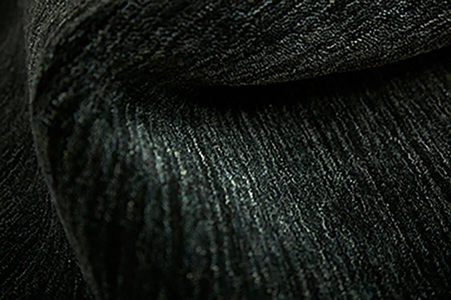 MOMO Rugs Panorama Uni Black Vloerkleed 200x300 Rechthoek Laagpolig Tapijt Industrieel Zwart