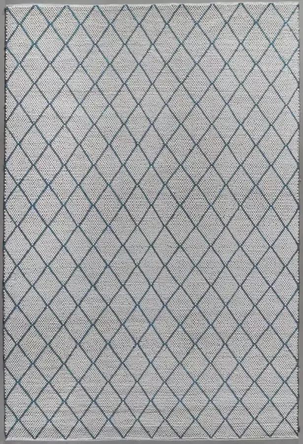MOMO Rugs Stockholm 110 Vloerkleed 160x230 cm Rechthoekig Laagpolig Structuur Tapijt Landelijk Modern Scandinavisch Beige Blauw