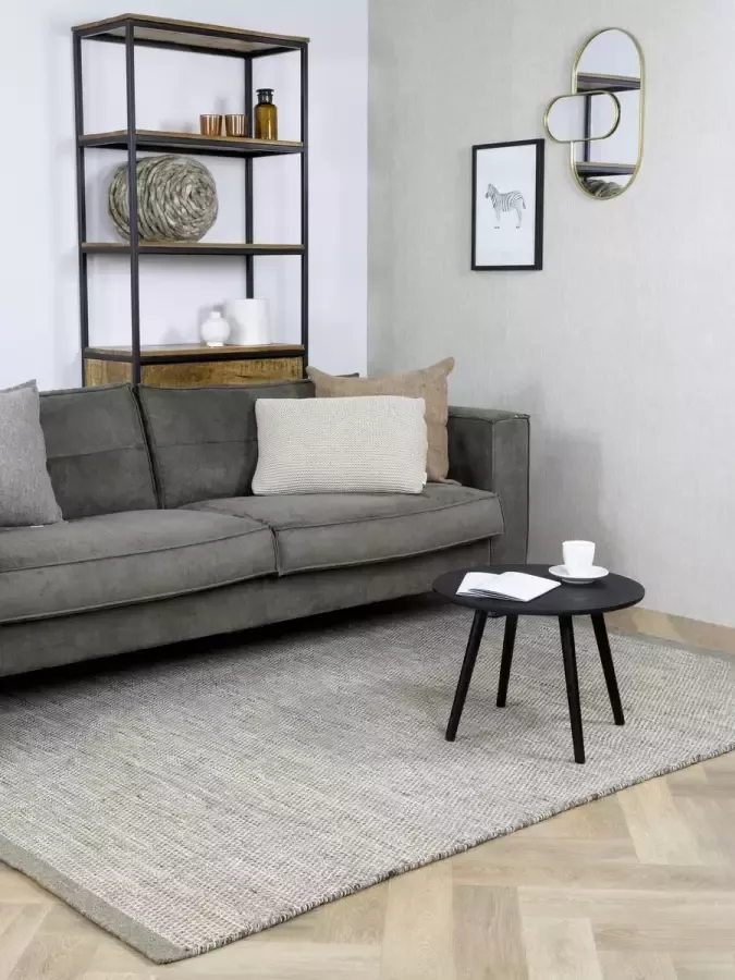 MOMO Rugs Teppe Grey White Vloerkleed 160x230 cm Rechthoekig Laagpolig Structuur Tapijt Industrieel Landelijk Scandinavisch Grijs Wit