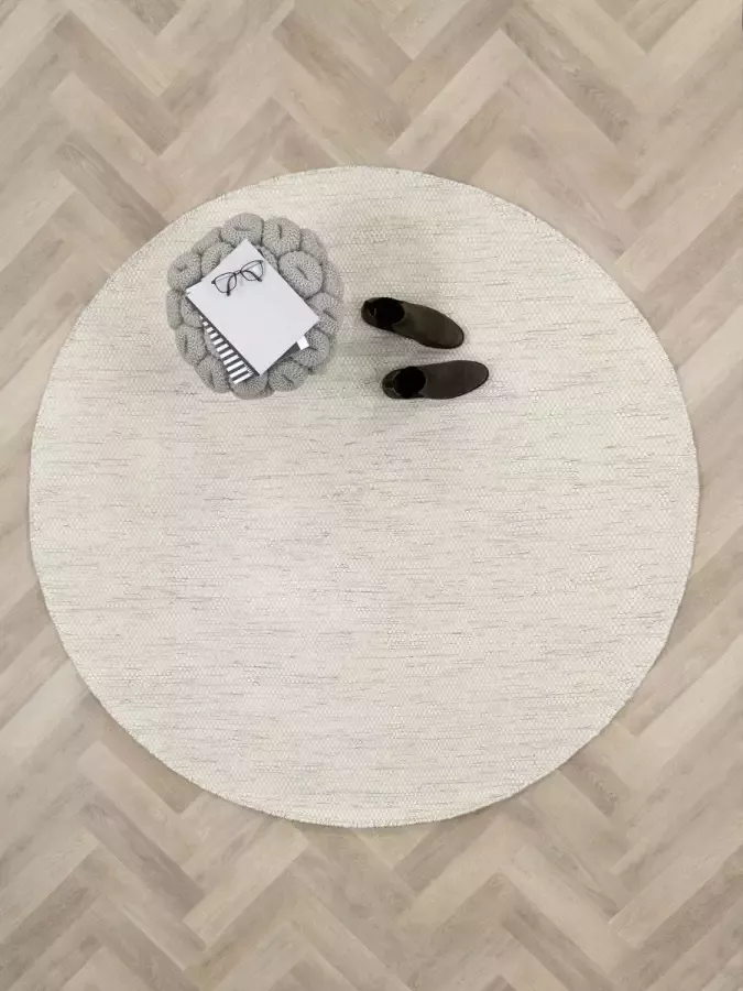 MOMO Rugs Teppe White Naturel Vloerkleed 200 cm Rechthoekig Laagpolig Structuur Tapijt Industrieel Landelijk Scandinavisch Beige
