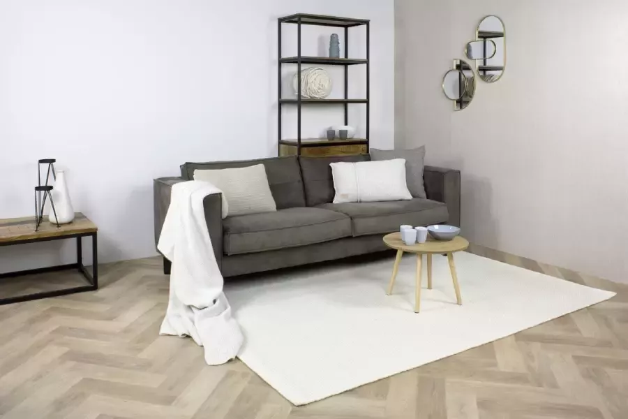 MOMO Rugs Teppe White Vloerkleed 160x230 cm Rechthoekig Laagpolig Structuur Tapijt Landelijk Scandinavisch Wit