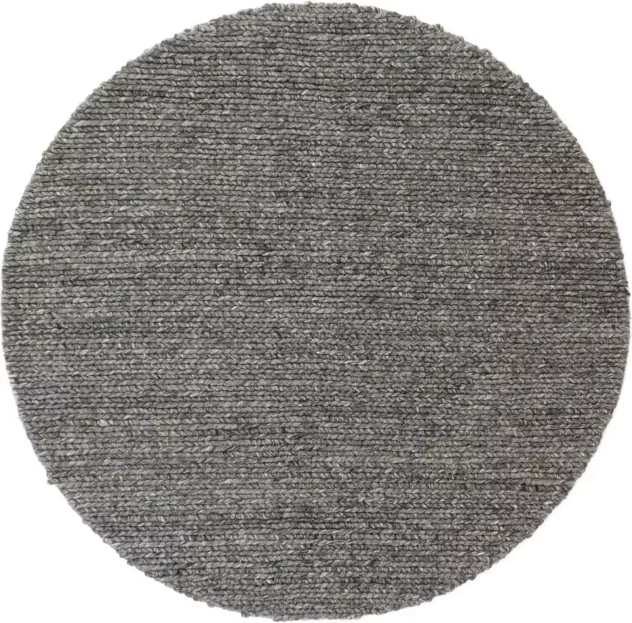 MOMO Rugs Woolcable Rond Warm Beige Wollen vloerkleed 200 cm rond Laagpolig Tapijt Modern Scandinavisch Beige Bruin Vloerkleed 200 rond Laagpolig Tapijt Modern Beige Bruin