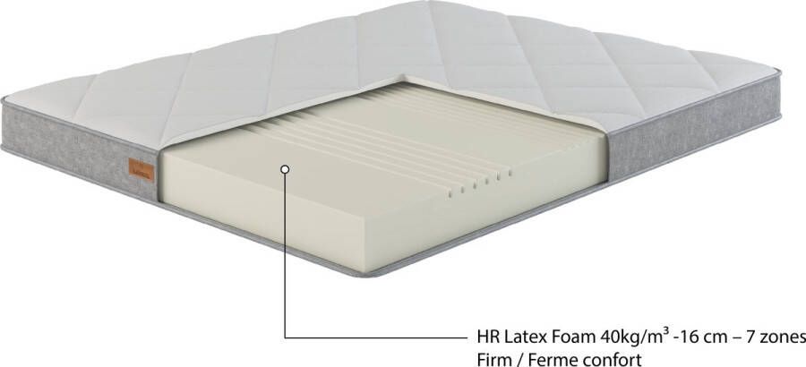 Mon lit et moi Matras Kalimera 140*190 Tweepersoons Hoogte 18 Cm koudschuim verrijkt met latex 40kg m³ 7 zones Stevig- Made in Belgium 5 jaar Garantie