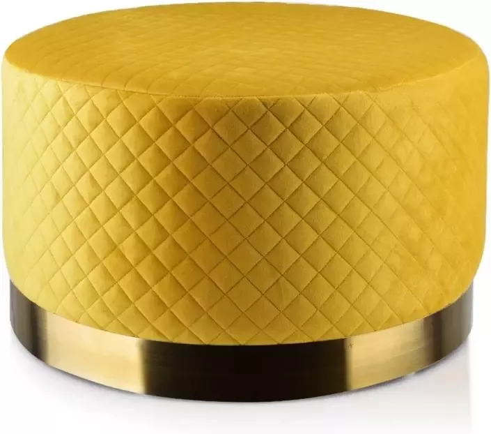 Mondex Poef Charles Zitkussen 50 x 30cm Geel