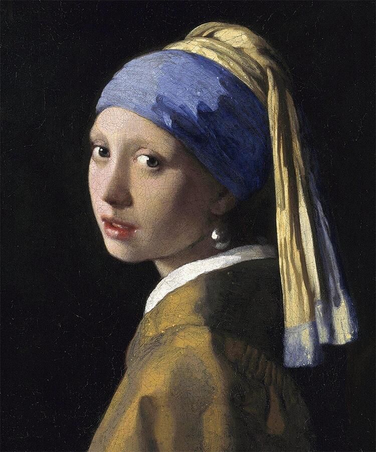 MondiArt Wandkleed Meisje met de Parel Klassieke Elegantie 135 x 135 cm Iconisch Schilderij voor Muurdecoratie Canvas en Schilderij Hoogwaardige Schilderij Meisje met de parel
