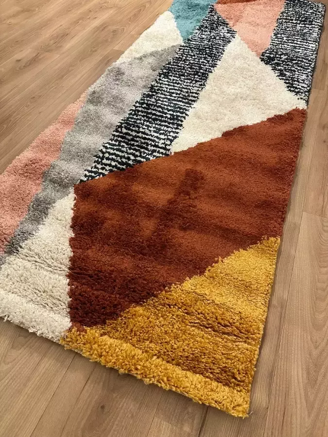 MONOO Keukenloper Wit Lichtgrijs 80x150 cm Vloerkleden Keuken Tapijt Keukenmat Loper Tapijt Loper Vloerkleed