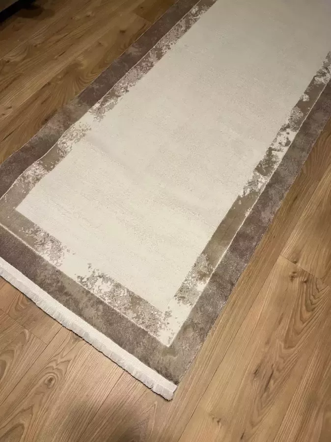 MONOO Luxe Zachte Loper Beige Taupe 80x300 cm Keukenloper Karpet Vloerkleed Vloerkleden Loper Tapijt