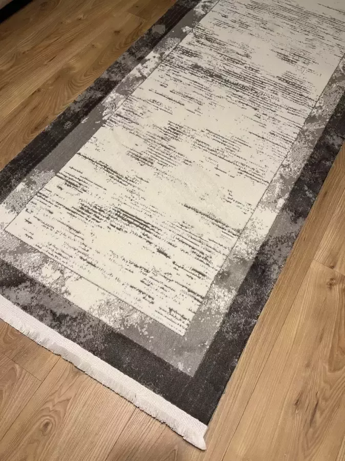 MONOO Luxe Zachte Loper Grijs 80x300 cm Keukenloper Karpet Vloerkleed Vloerkleden Loper Tapijt