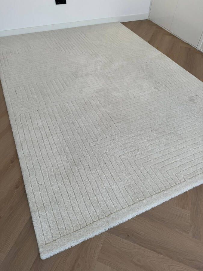 MONOO Pure Long Karpet 160x230cm Wit Dik & Zacht Vloerkleden Tapijt Vloerkleed - Foto 2