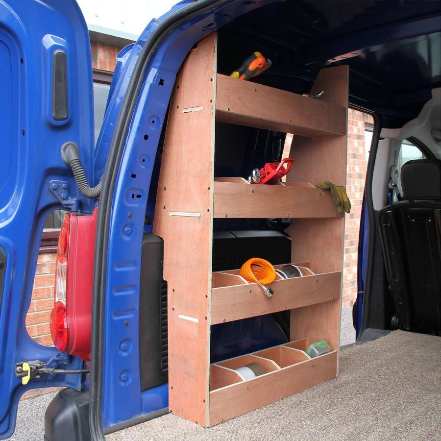 Monster Racking Citroën Berlingo II SWB Bedrijfswagen interieur Bestelbus Opslag Stelling Kast Bedrijfswageninrichting Hout