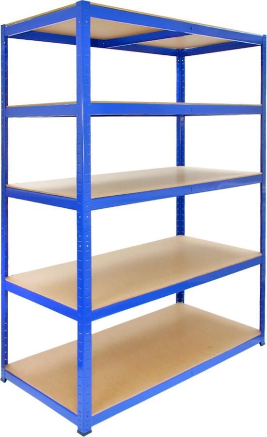 Monster Racking T-Rax Strong Storage Shelves Blue 120cm W 60cm D Set of 10