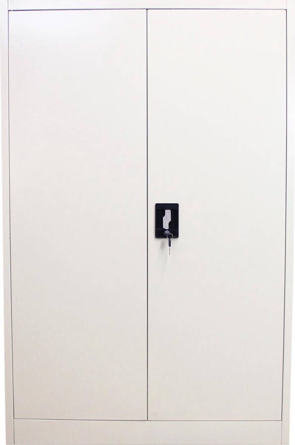 MonsterShop Archiefkast Metaal 90 x 40 x 140 cm 3 verstelbare legplanken GRATIS documenten opberger kantoorkast dossierkast draaideurkast