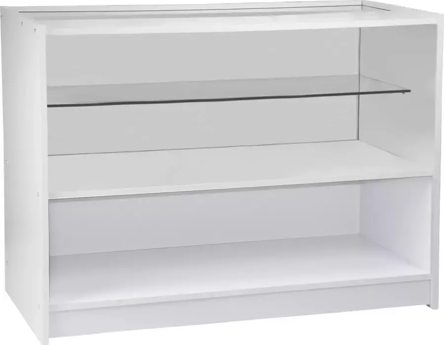 MonsterShop C1200 1 2 Glas Toonbank Vitrine – Kassa – Balie – Toog – Bar – Wit