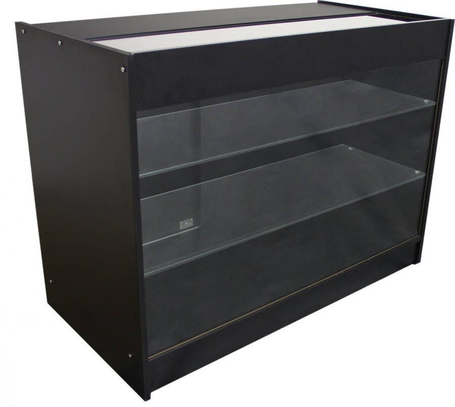 MonsterShop K1200 Glazen Vitrine – Toonbank – Kassa – Balie – Toog – Bar – Zwart