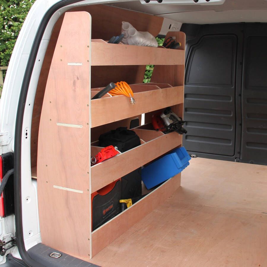 MonsterShop Monster Racking Volkswagen Caddy Bedrijfswagen interieur Hout bedrijfswageninrichting