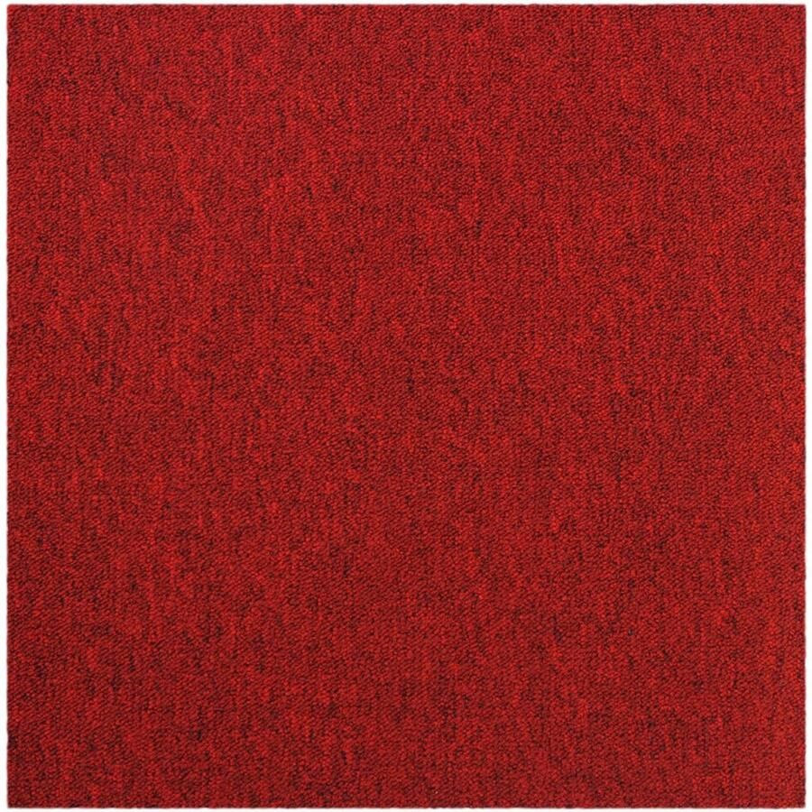 MonsterShop 20 x Tapijttegels Tapijt tegel set 50x50cm 5m2 Scharlakenrood