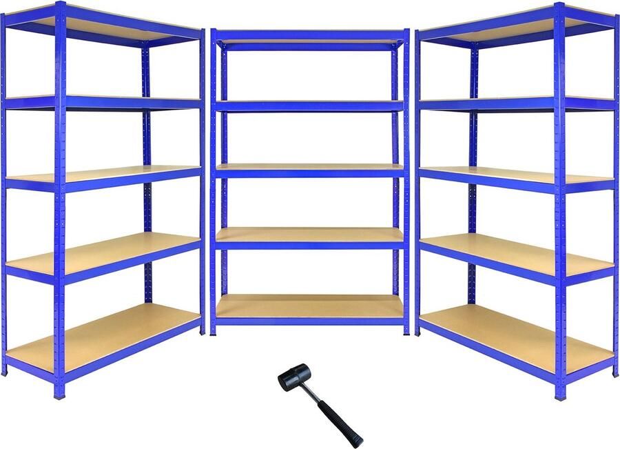 MonsterShop 3 x T-Rax 1200mm x 450mm x 1800mm Blauw