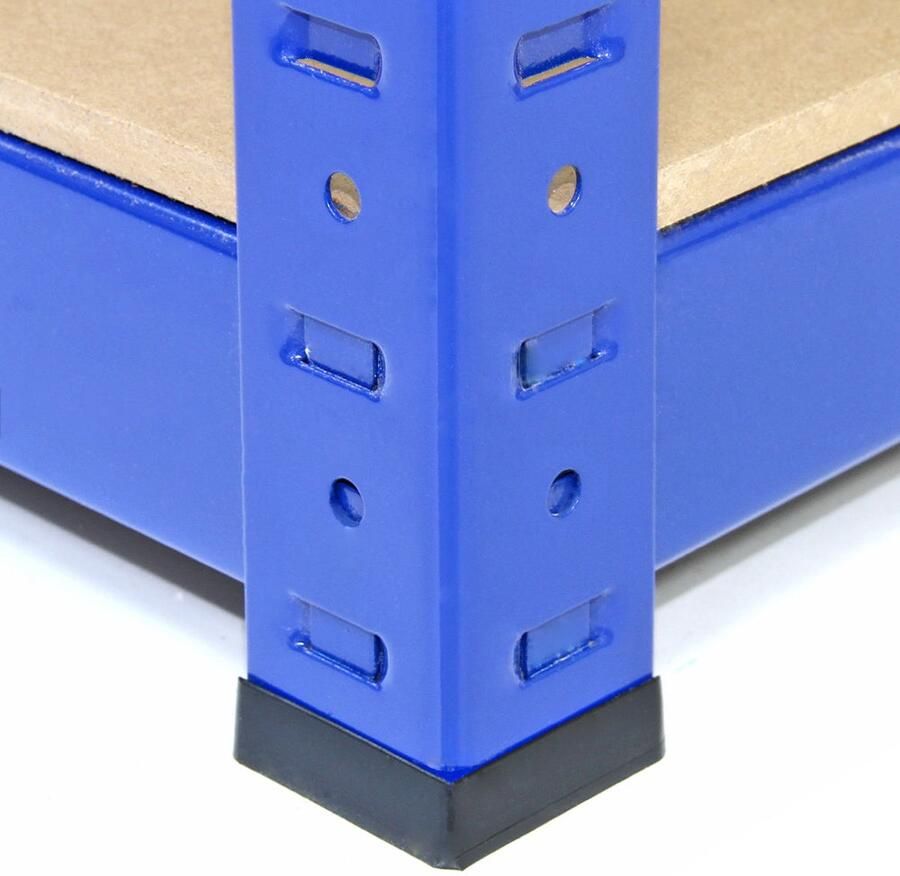 MonsterShop Monster Racking T-Rax Sterke Opbergrekken Blauw 120cm B 60cm D Set van 5