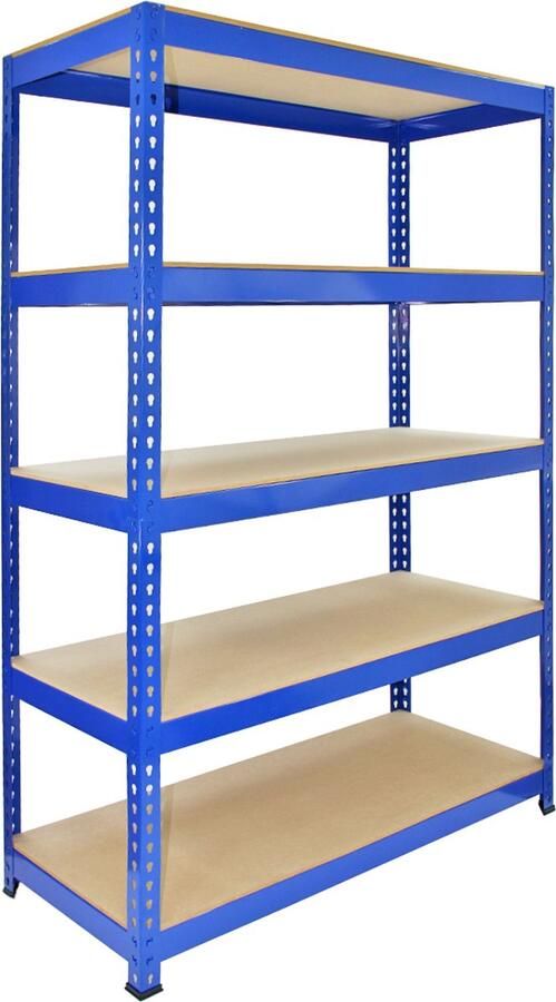 MonsterShop Q-Rax Stellingkast 120cm x 50cm x 180 cm 100% boutloos Draagkracht: 200 kg per plank opbergrek metaal