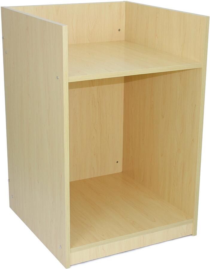 Monster Shop NL Winkel Toonbank Kassabalie Esdoorn TB60 Detailhandel Opbergkast Bureau Modulair Receptie Kassa 2 Binnenplanken Open Achterkant 60cm x 90cm x 60cm MDF Melamine