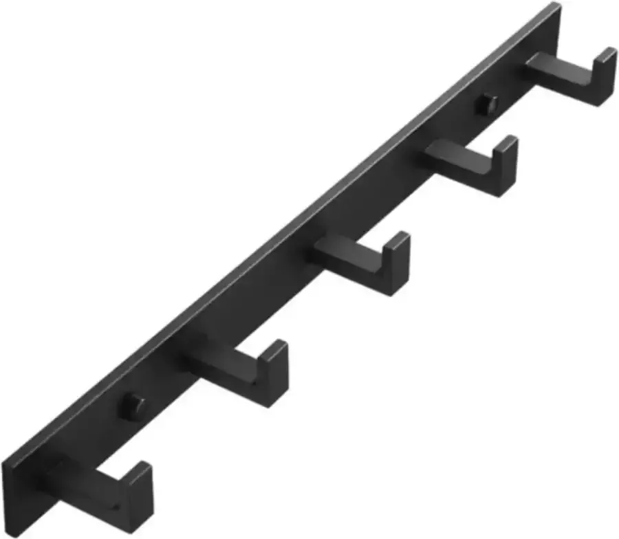 Luxe- Kapstok- 5 -haaks- Mat Zwart- Handdoek rek- Jas rek inclusief bevestigingsmateriaal- Nieuw Model - Foto 6