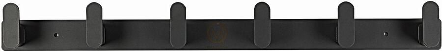 Monteona Luxe- Kapstok- 6-haaks- Mat Zwart- Handdoek rek- Jas rek inclusief bevestigingsmateriaal Nieuwe Model