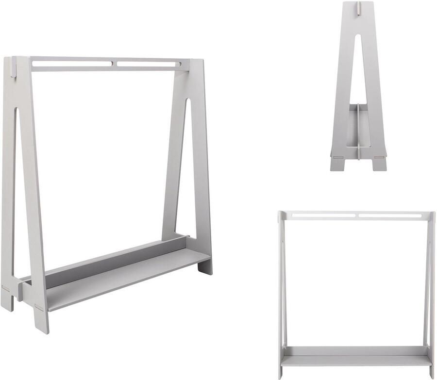 Montessori House Bed Montessori Kledingrek Peuterkledingrek & Kinderkleding Standaard Berkenhout GRIJS