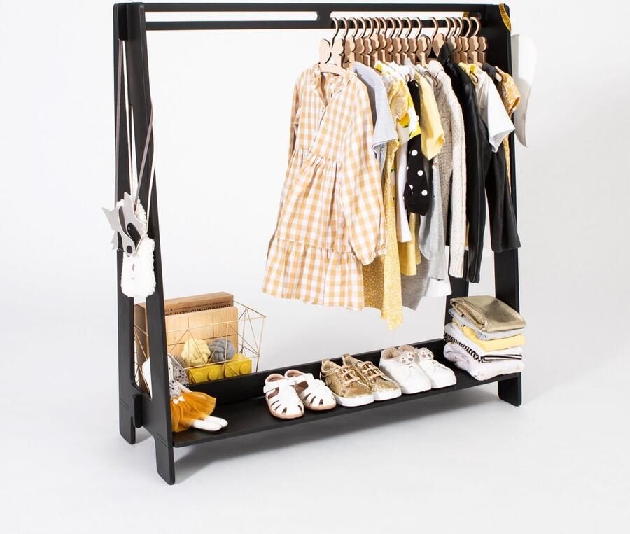 Montessori House Bed Peuter Kledingrek voor Kledinghangers – Stevig en Praktisch – Perfect voor Kinderkamers