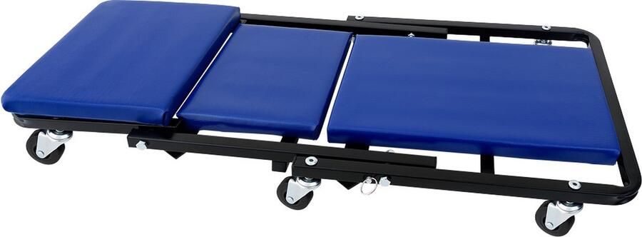 Monzana Deuba Monteursbed Belastbaar 150kg 92x44x12cm Krukje Ligkar Blauw