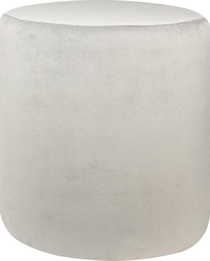 Mood poef hoog-fluweel-grijs-40x40x40 cm