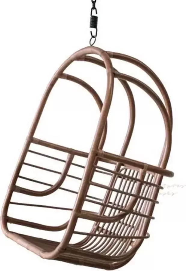Hangstoelen hangstoel The Vibe donker rotan geschikt voor lange mensen draagkracht 200 kg