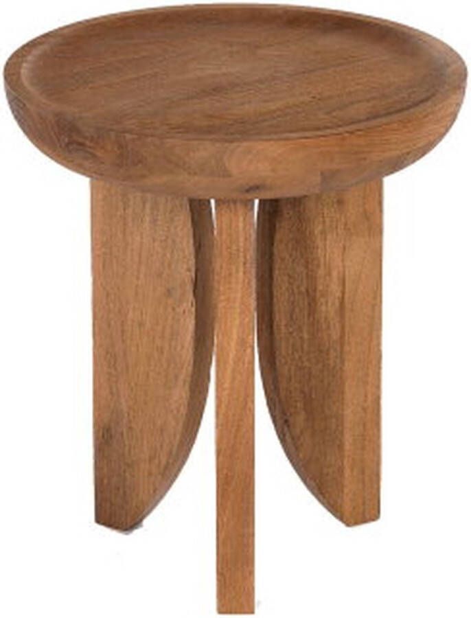 Moods Collection Bijzettafel Rond Solid Hout 45x50 cm - Foto 2