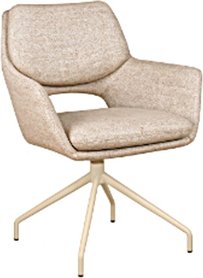 Moods Collection Eetkamerstoel Aarhus poot Atlas draaibaar beige be amazing nature 01