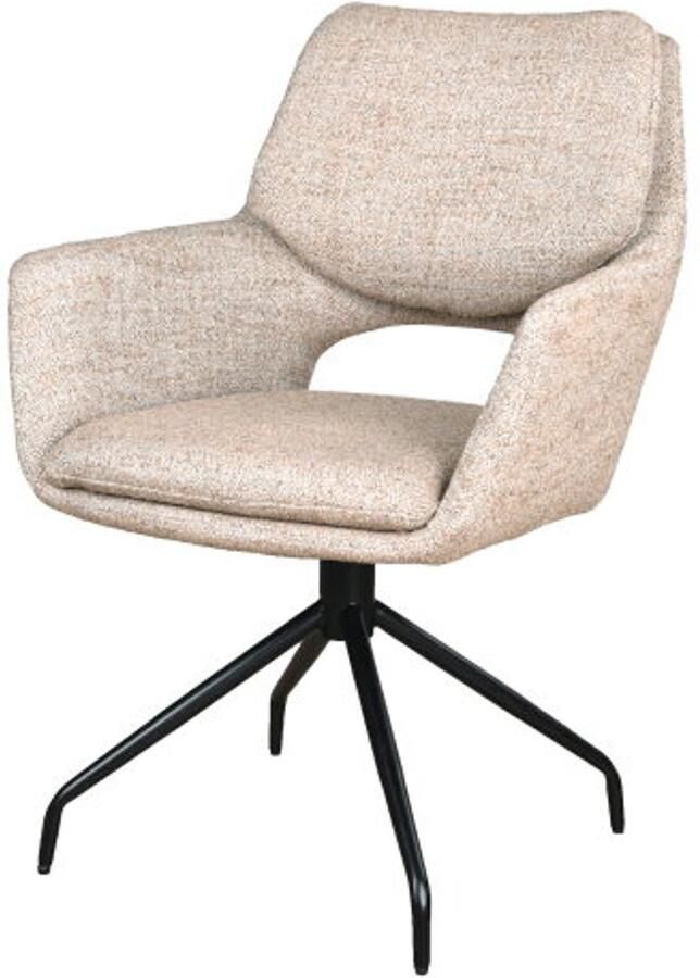 Moods Collection Eetkamerstoel Aarhus poot Atlas draaibaar zwart be amazing nature 01