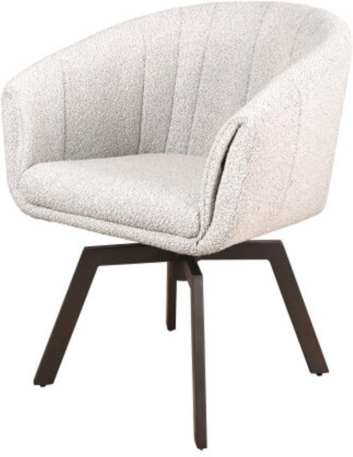 Moods Collection Eetkamerstoel Brussel draaibaar poot Mars Anodic brown cosmo nature 01