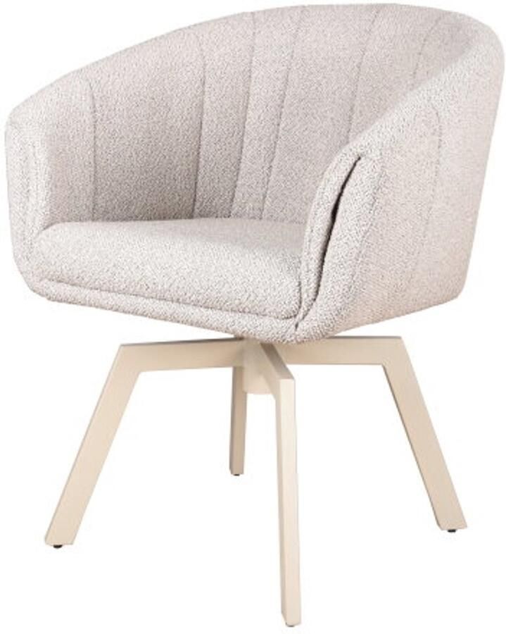 Moods Collection Eetkamerstoel Brussel draaibaar poot Mars beige cosmo nature 01