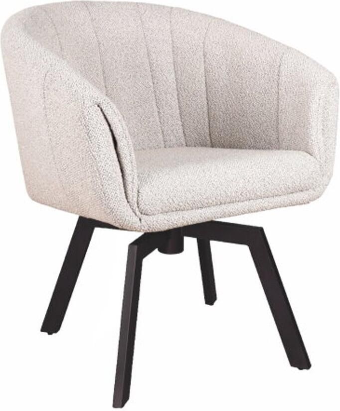 Moods Collection Eetkamerstoel Brussel draaibaar poot Mars zwart cosmo nature 01