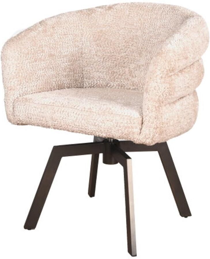 Moods Collection Eetkamerstoel Imola poot Mars draaibaar Anodic brown be lovely beige 170